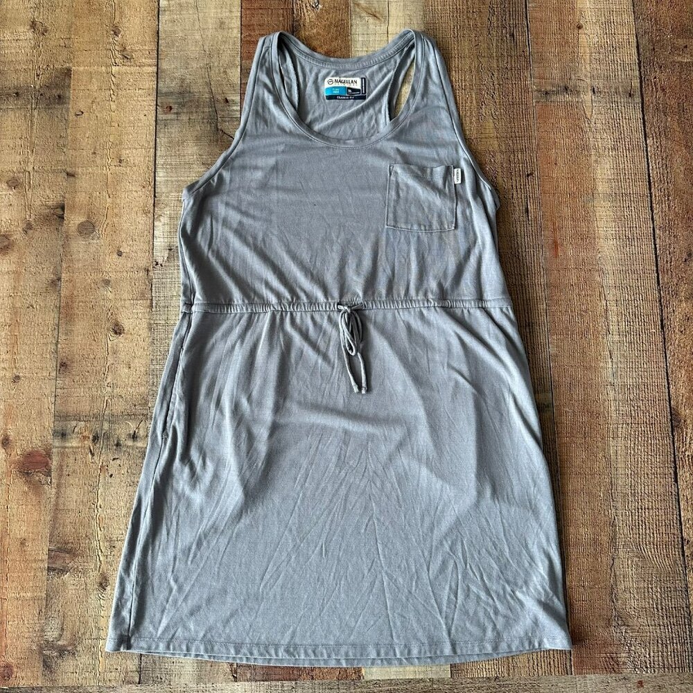 Magellan Outdoors Womens Gray Racerback Dress XL With Drawstring Waist & Pocket